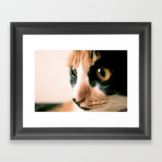 Thinking Cat Framed Art Print