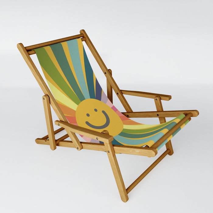 Smile Rainbow - Modern Art Print Sling Chair