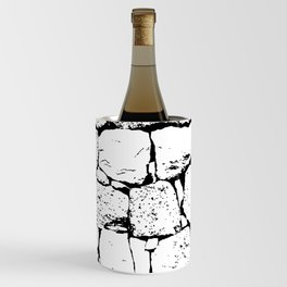 Abstract old stone wall black and white Wine Chiller