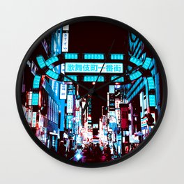 Japan - 'Blue kabukicho' Wall Clock