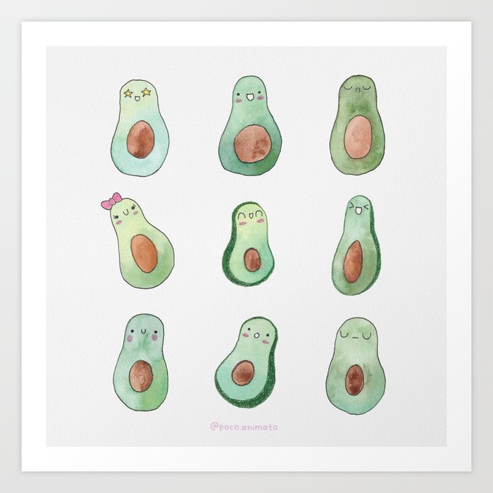Avocado Mood Art Print