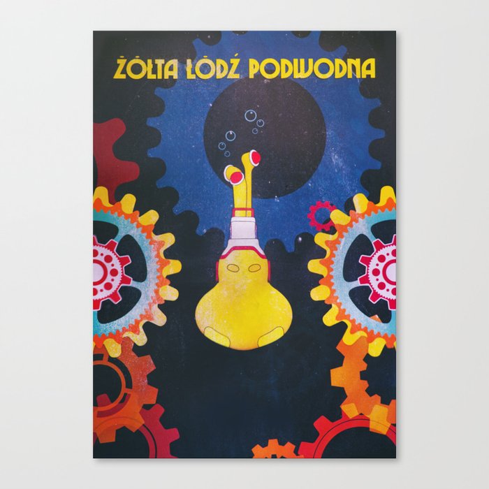 Rare Yellow Submarine Polish Poster Canvas Print