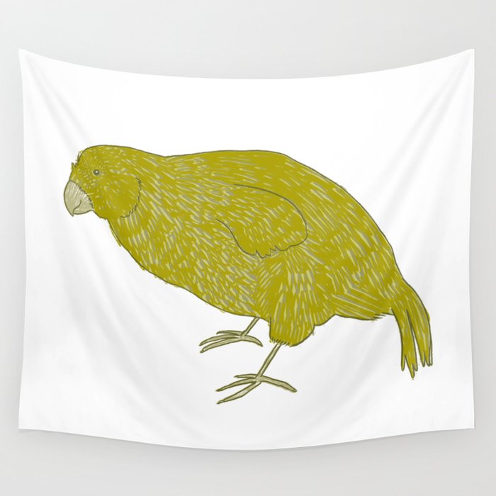 Kakapo Says Hello! Wall Tapestry