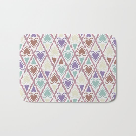 Favorite pattern . Brown and purple . Bath Mat