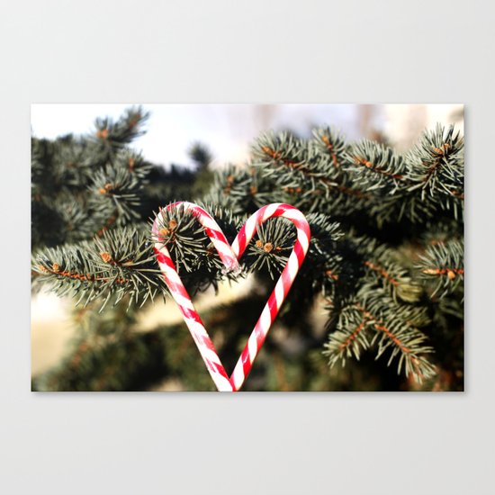 Candy Cane Love Canvas Print