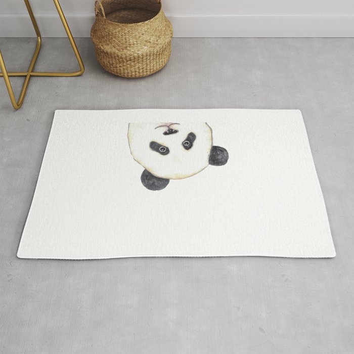 Panda peeking Painting Wall Poster Watercolor Rug