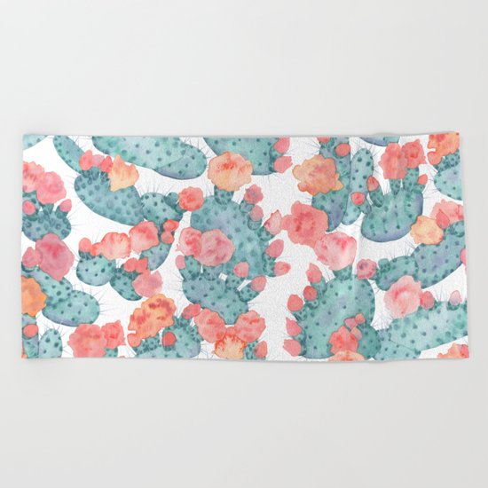 PRICKLY PURPLE, pattern by Frank-Joseph Beach Towel