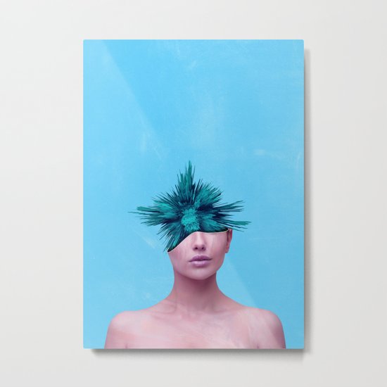 Head Grenade Metal Print