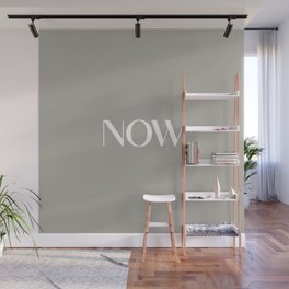 Now Pussywillow light gray neutral solid color modern abstract illustration  Wall Mural