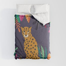Cheetah sitting in the wild Comforter
