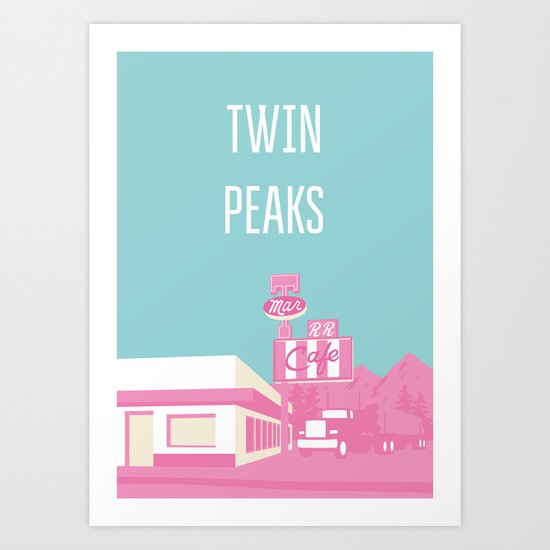 Twin Peaks Double R Diner Art Print