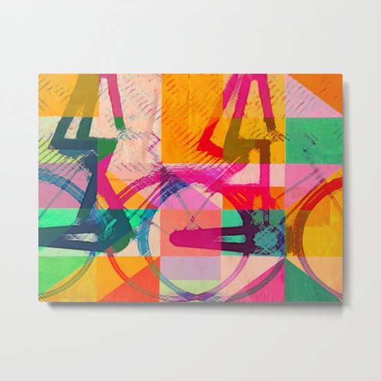 Pedaling Metal Print