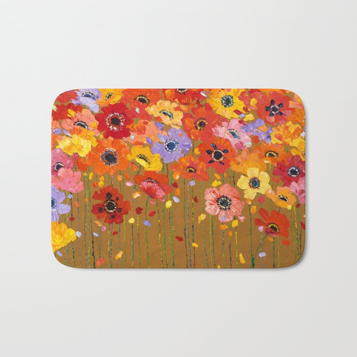 Over the Top Poppies Bath Mat