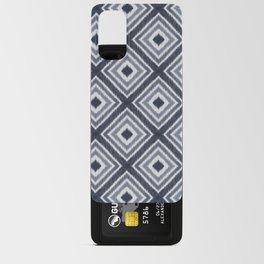 Navy blue Ikat diamonds pattern Android Card Case