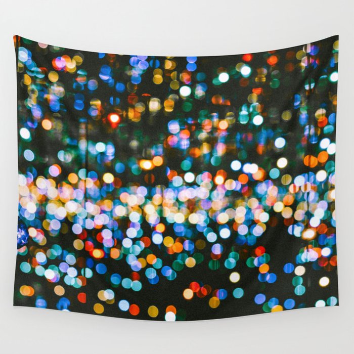 The Blurred Lights (Color) Wall Tapestry