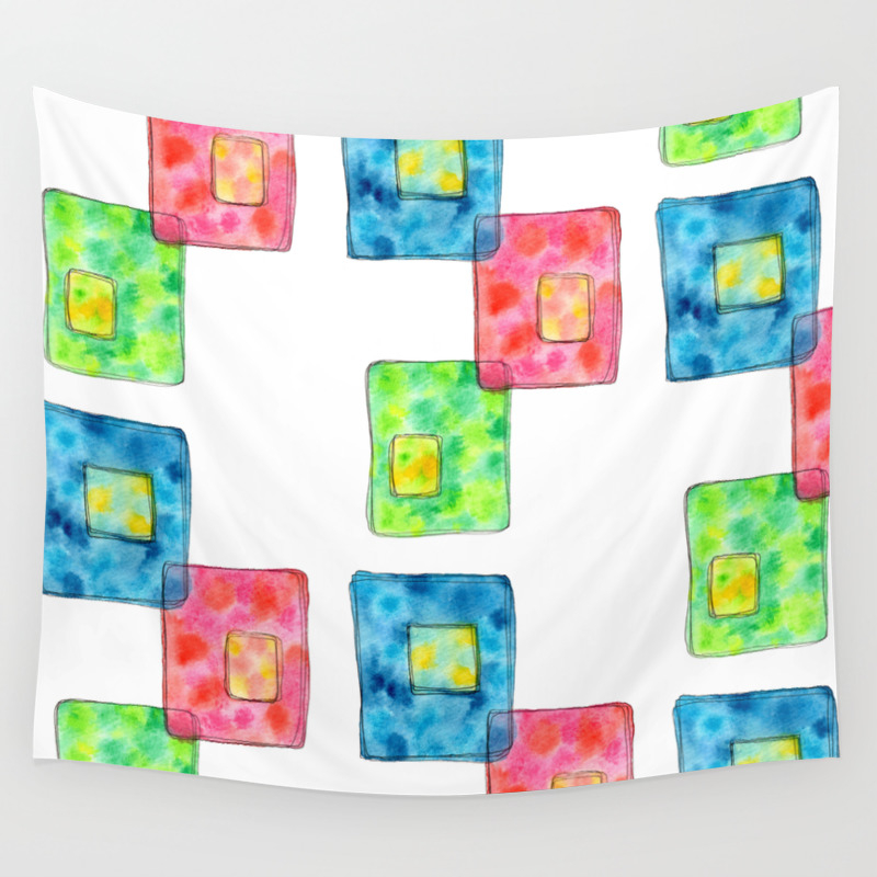 Live Love Laugh Geometric Pattern Illustration Watercolor Painting