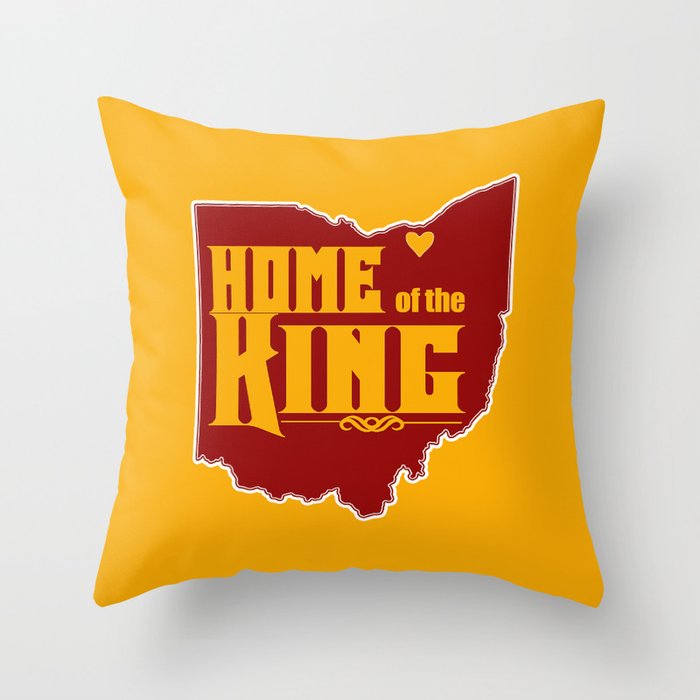Home of the King (Yellow) Throw Pillow