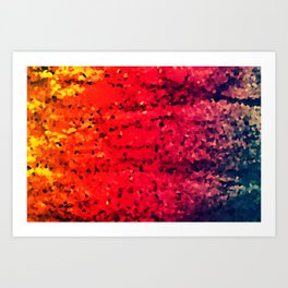 The Lava Art Print | Hot, Digital, Geometry, Pattern, Abstract, Lava, Colours, Colorful, Graphicdesign, Summer 
