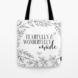 Fearfully and Wonderfully Made Tote Bag