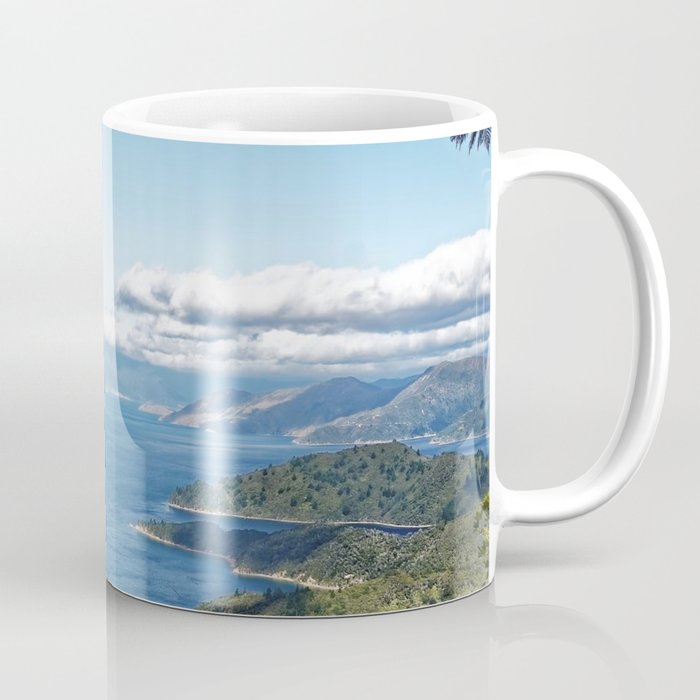 New Zealand Photography - Fitzroy Bay Surrounded By Forest Coffee Mug