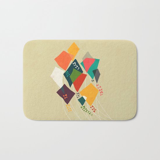 Whimsical kites Bath Mat