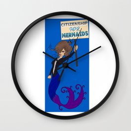 Citizenship for Mermaids  Wall Clock