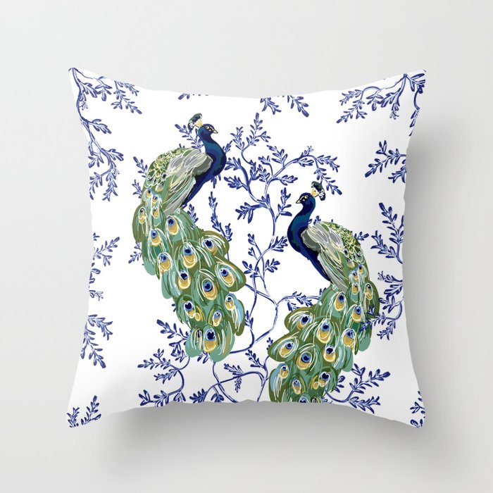 Peacock blue pillows store