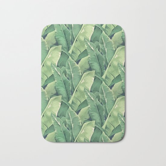 Banana leaves IV Bath Mat