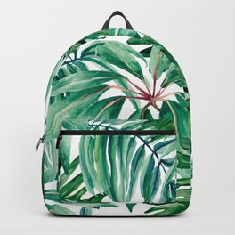 Tropical jungle Backpack | Summer, Nature, Jungle, Botanical, Plant, Pattern, Green, Vector, Garden, Palmtree 