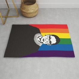Ruth Bader Ginsburg Rainbow Rug