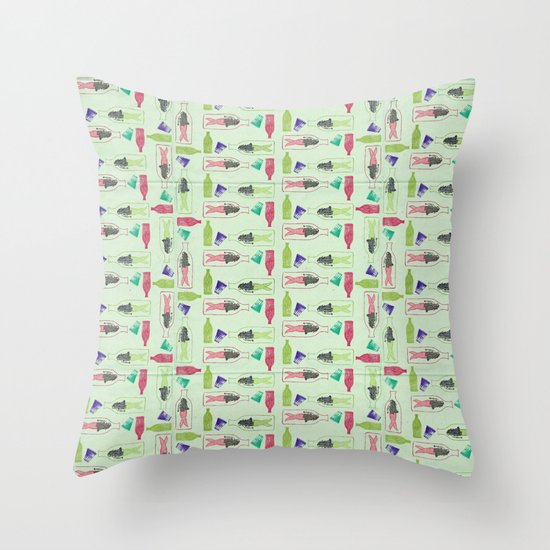 Water Pattern Throw Pillow