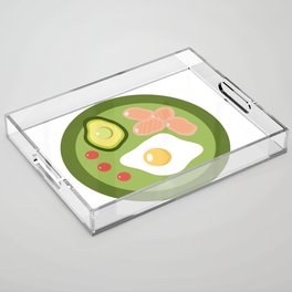  Healthy breakfast minimalistic illustration. Acrylic Tray
