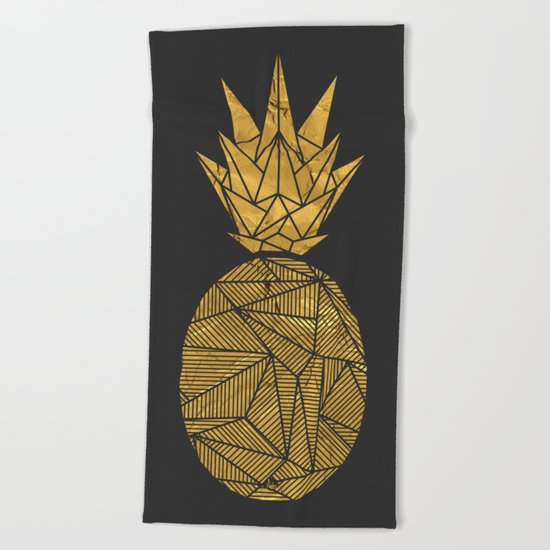 Bullion Rays Pineapple Beach Towel