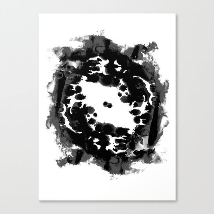 Enso Black And White Minimal Watercolor Japanese Abstract Painting