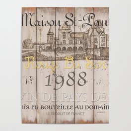 Blanc Wine Label 2 Poster