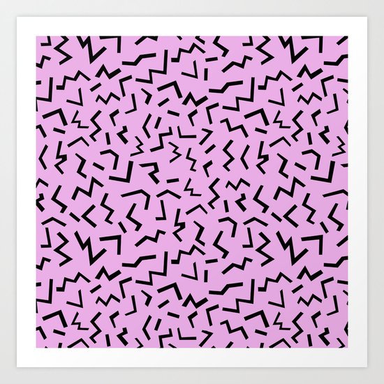 Zig Zag pattern geometric angular minimal modern print design charlotte winter Art Print