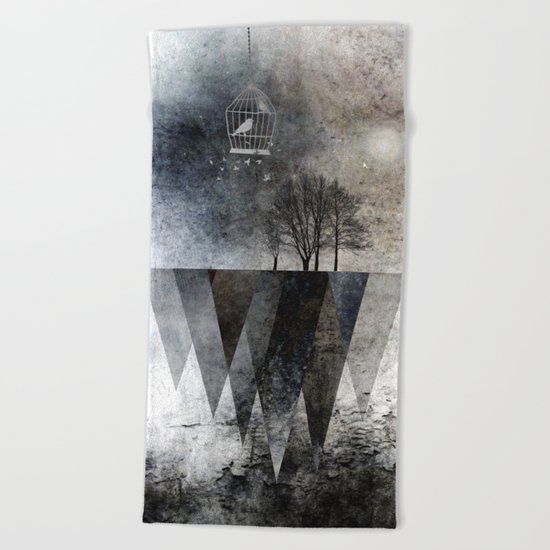 TREES over MAGIC MOUNTAINS I Beach Towel