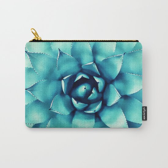 Macro Turquoise Plant Carry-All Pouch