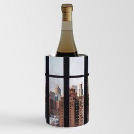New York City Window View Wine Chiller