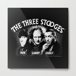 The Threee Stooges Metal Print | Stooges, Larry, 3, Line, Annie Singer, Mexico, Graphicdesign, Comedy, Curly, Moe 