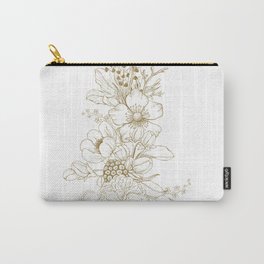 White flowers bouquet Carry-All Pouch