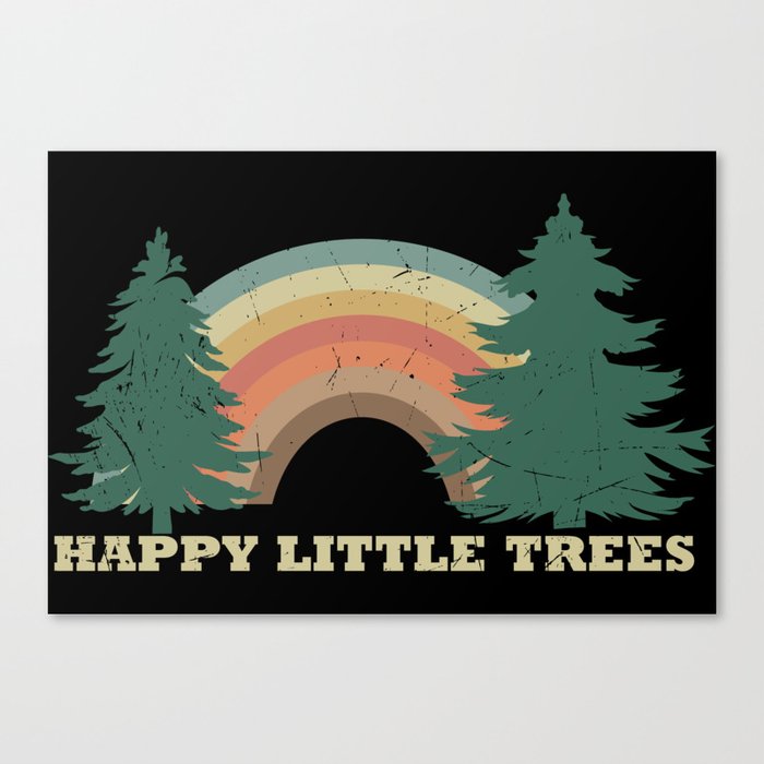 Happy Little Trees Canvas Print