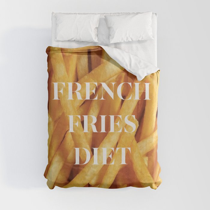 French Fries Diet Duvet Cover