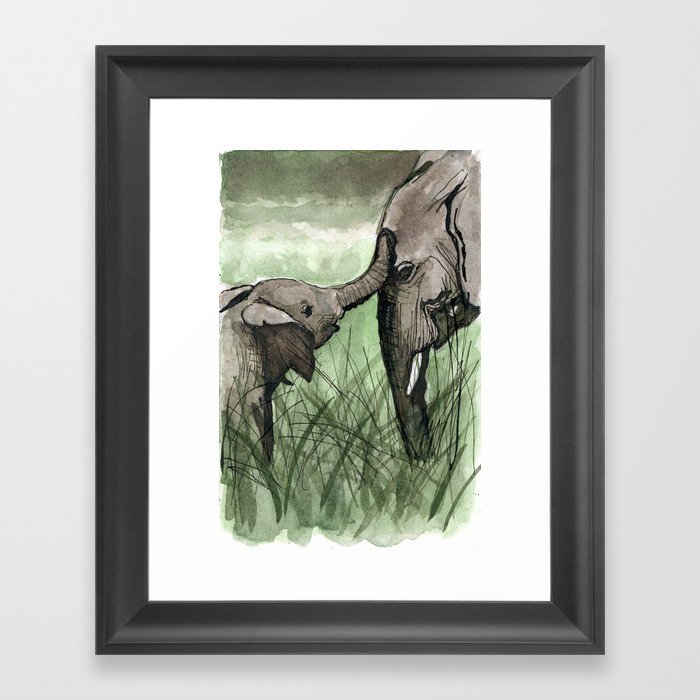 Elephant Compassion Framed Art Print