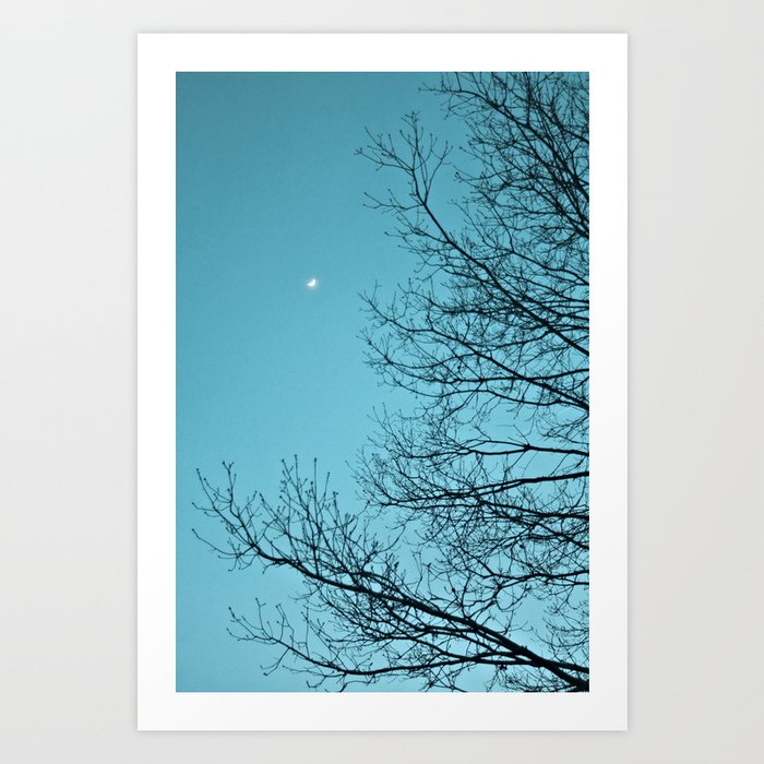 Daytime Moon Art Print
