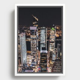 New York City Night NYC Framed Canvas