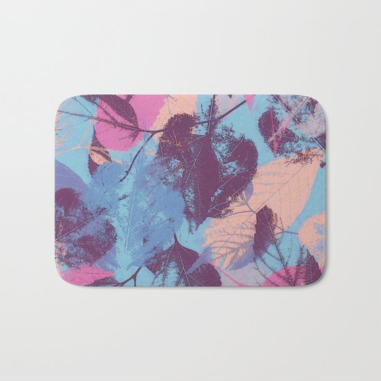 Colorful abstract leaves 1 Bath Mat