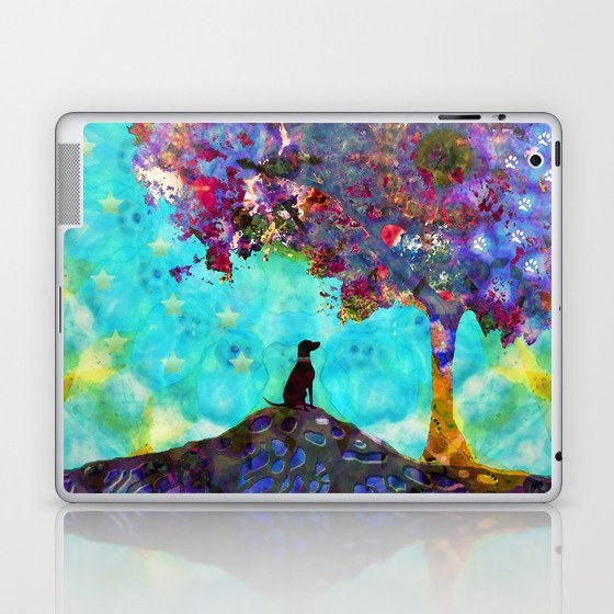 Tree Of Life Artwork - Dog Is Life - Sharon Cummings Laptop & iPad Skin