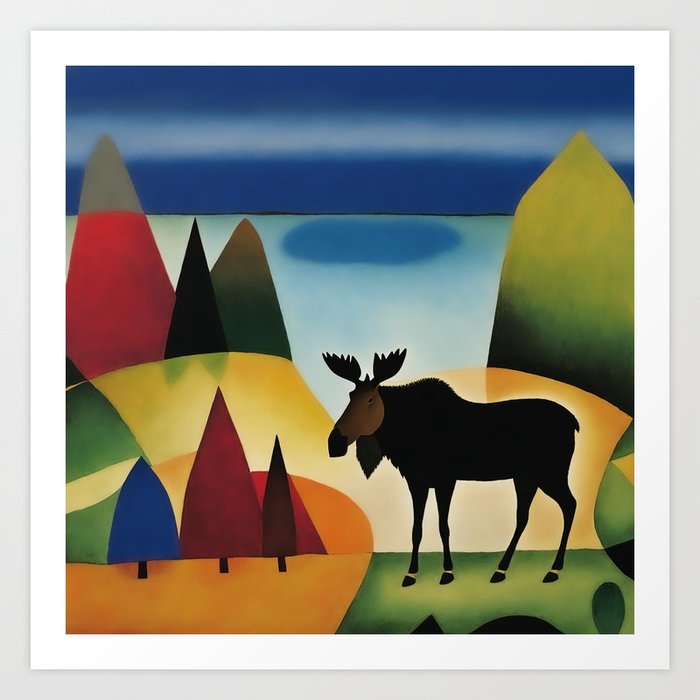 Moose Art Art Print
