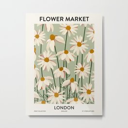 Flower Market London inspiration Metal Print | London, Spring, Flowermarket, Wildflowers, Poster, Nature, Painting, Retro, Fruit, Flower 